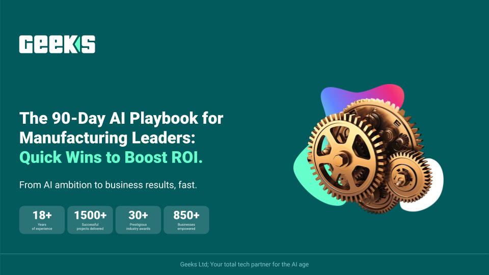 The 90-Day AI Playbook for Manufacturing Leaders