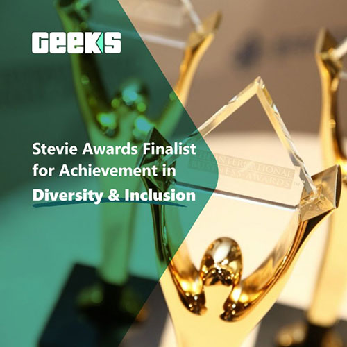 Geeks Ltd has been selected as finalist for Achievement in Diversity and Inclusion at Stevie Awards 2022
